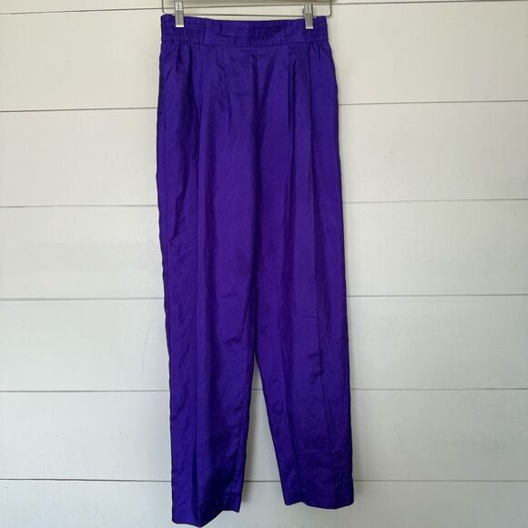 Joan Waters Women’s 8 Purple Windbreaker Parachute Pants 90s 80s - Picture 1 of 5